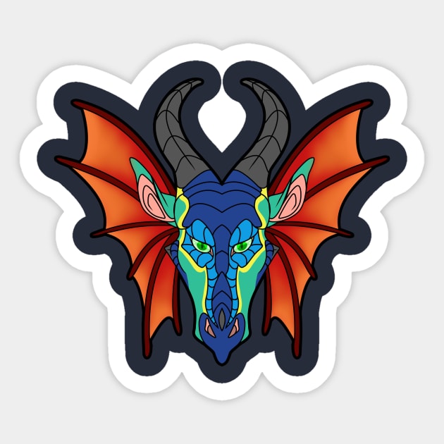 Wings of Fire Symmetrical Glory Design Sticker by GuardianOfEnergy